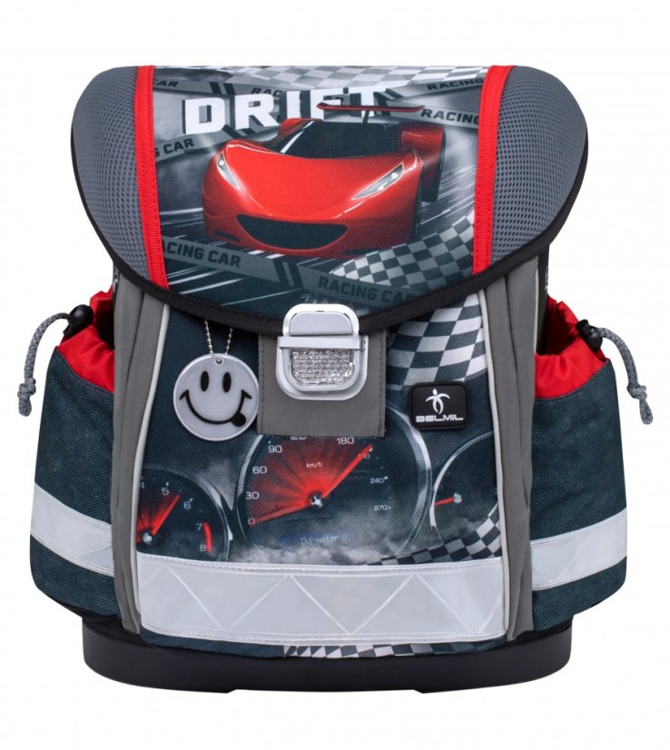 Školní aktovka Belmil 403-13 Classy Drift Racing (set s penálem a sáčkem) + DÁREK