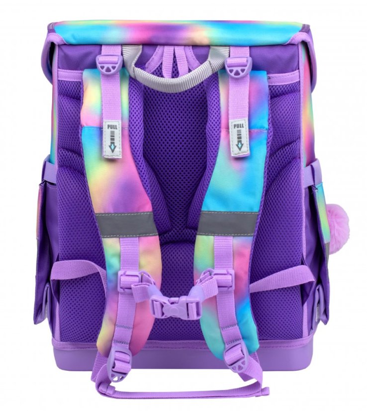 Tornister szkolny Belmil 405-41 Compact Rainbow Color (zestaw z piórnikiem i workiem) + PREZENT