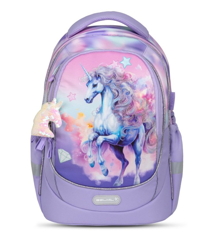 School backpack Belmil 338-87 Leisure Plus Bright Rainbow Unicorn