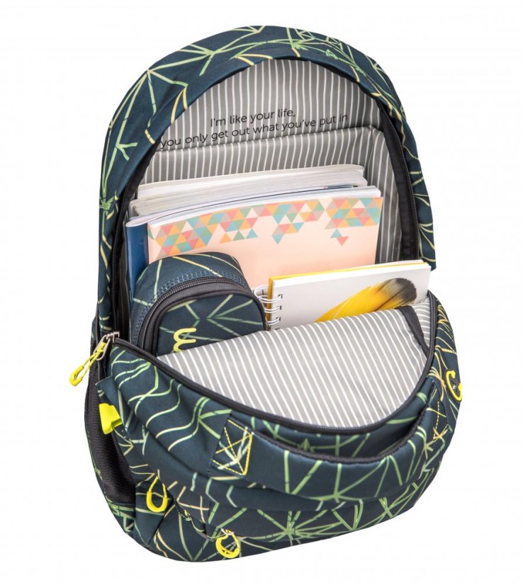 Školní batoh Belmil Wave 338-72 Infinity Stripes Green