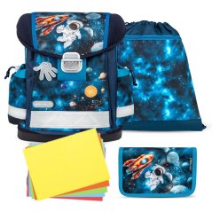 Školní aktovka Belmil 403-13 Classy Infinity Space (set s penálem a sáčkem) + DÁREK