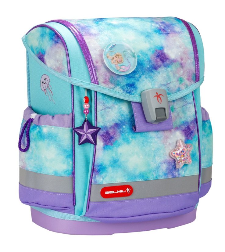 Školní aktovka Belmil 405-78 Classy Plus Mermaids (set s penálem a sáčkem) + DÁREK