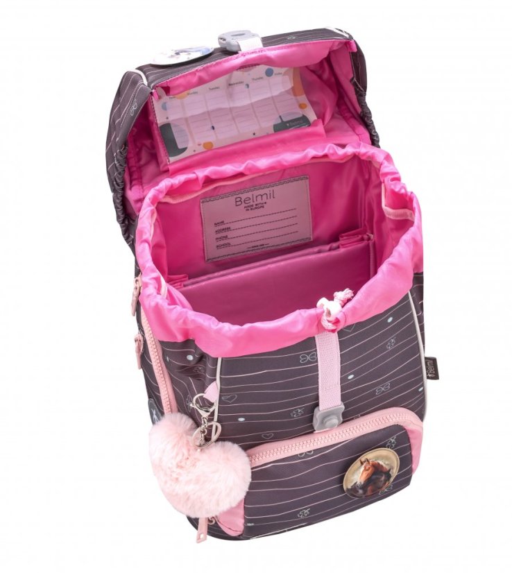 Školní batoh Belmil Premium 405-73/P Comfy Plus Mint (set s penálem, pouzdrem, sáčkem a 6 nálepek)