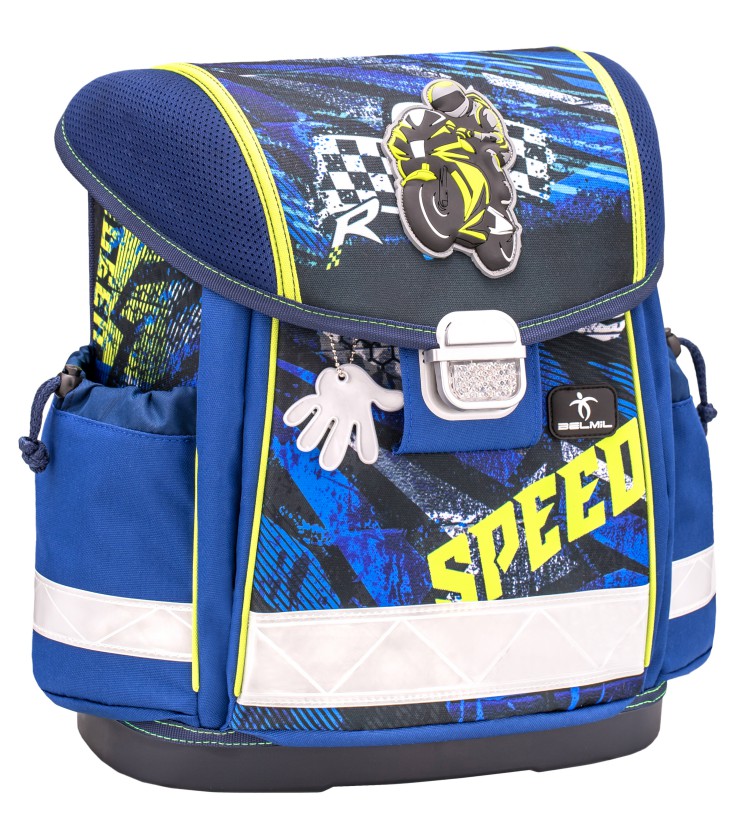 School bag Belmil 403-13 Classy Motor Speed (set with pencil case and gym bag) + GIFT