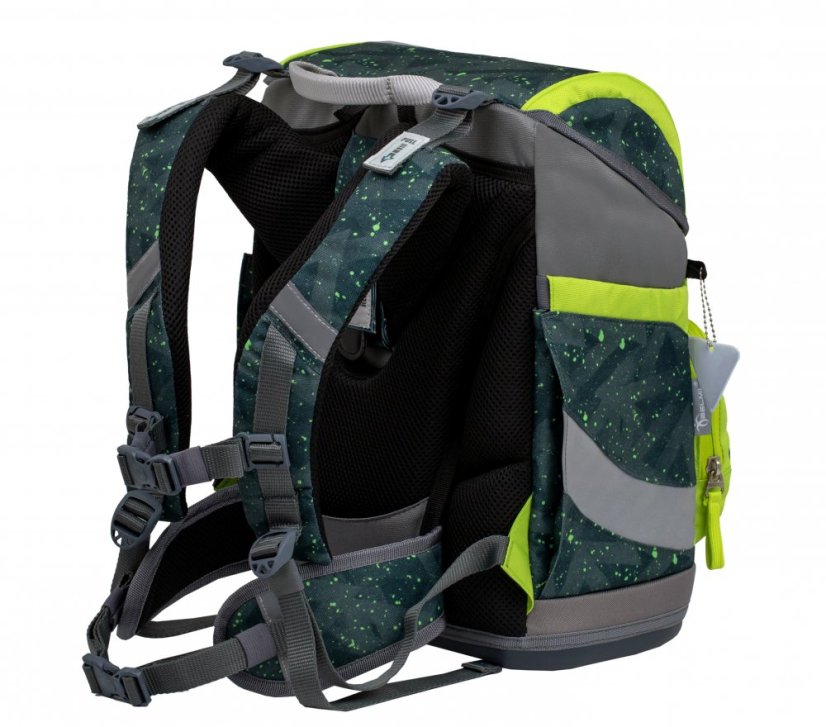 School backpack Belmil 405-51 Smarty Green Splash (set with pencil case and gym bag) + GIFT