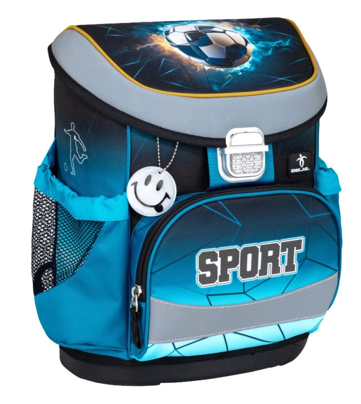 Školská taška Belmil 405-33 Mini-Fit Fire Football (set s peračníkom a vreckom) + DARČEK