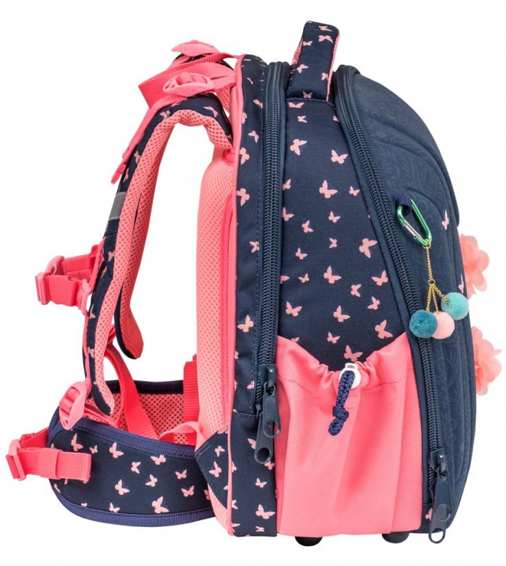 School bag Belmil 338-82 Sturdy Beautiful Flowers (set with pencil case)