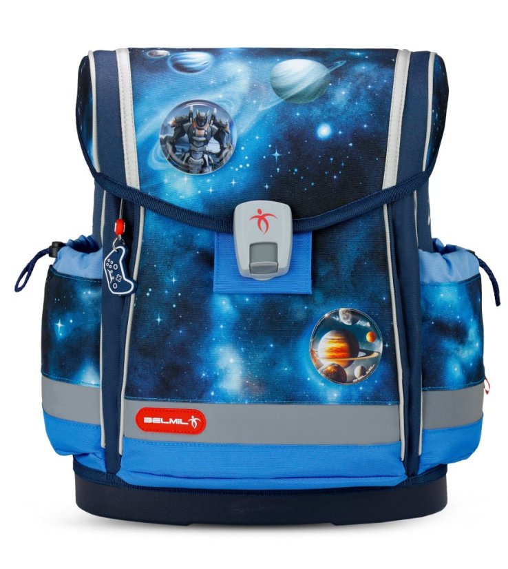 Školní aktovka Belmil 405-78 Classy Plus Galaxy Light (set s penálem a sáčkem) + DÁREK