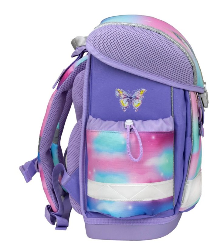 Školní aktovka Belmil 403-13 Classy Heart of the Rainbow (set s penálem a sáčkem) + DÁREK