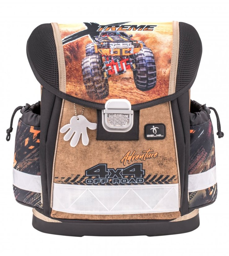 Tornister szkolny Belmil 403-13 Classy Extreme Monster Truck (zestaw z piórnikiem i workiem) + PREZENT