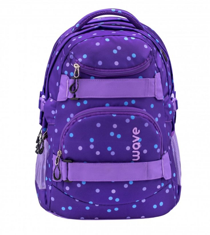 Školní batoh Belmil Wave 338-72 Infinity Purple Dots