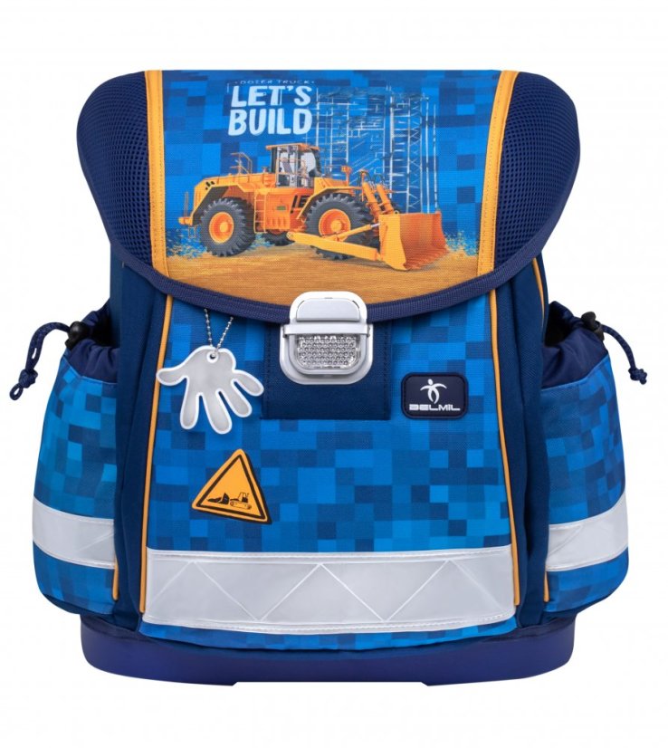 Školní aktovka Belmil 403-13 Classy Bulldozer (set s penálem a sáčkem) + DÁREK