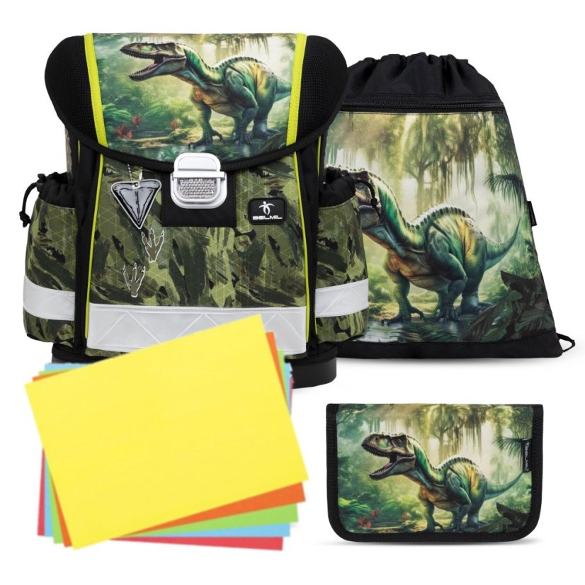 Školní aktovka Belmil 403-13 Classy Lost World (set s penálem a sáčkem) + DÁREK