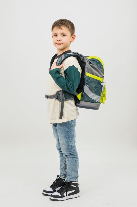 School backpack Belmil 405-51 Smarty Green Splash (set with pencil case and gym bag) + GIFT