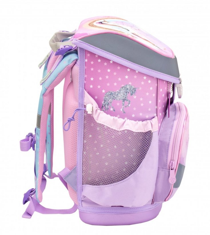 Školská taška Belmil 405-33 Mini-Fit Rainbow Unicorn (set s peračníkom a vreckom)
