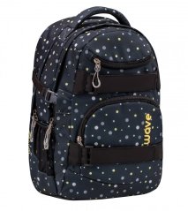 Školní batoh Belmil Wave 338-72 Infinity Black and Yellow Dots