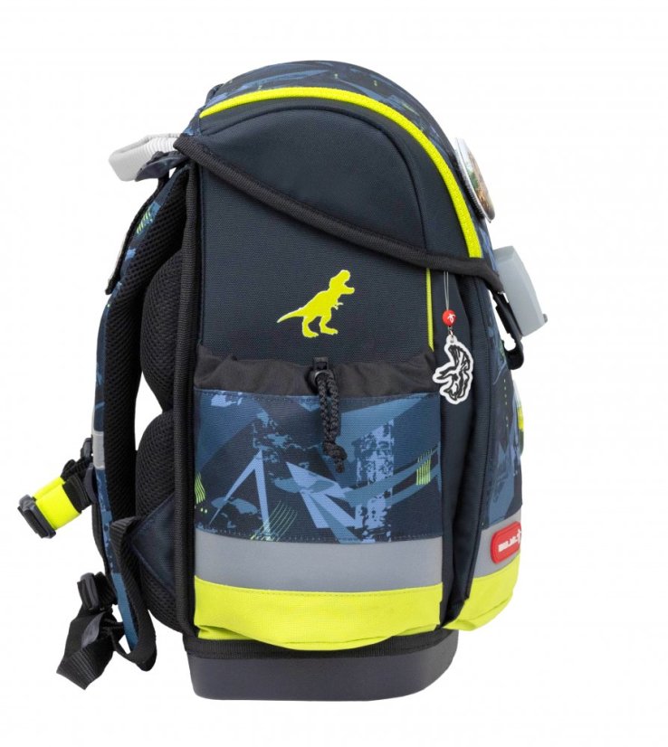 Školní aktovka Belmil 405-78 Classy Plus T-Rex Lime (set s penálem a sáčkem) + DÁREK