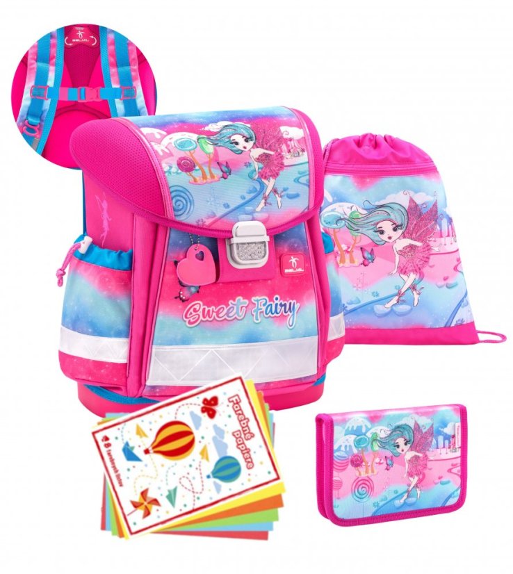 School bag Belmil 403-13 Classy Sweet Fairy (set with pencil case and gym bag) + GIFT
