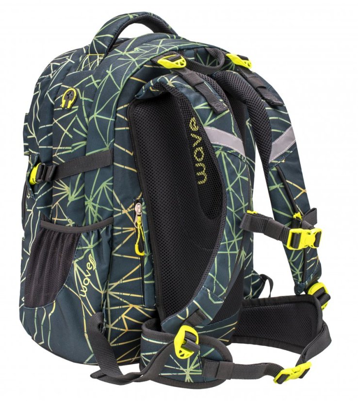 Školní batoh Belmil Wave 338-72 Infinity Stripes Green