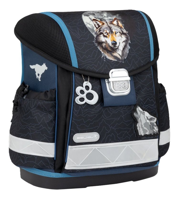 Školní aktovka Belmil 403-13 Classy Wolves Pack (set s penálem a sáčkem) + DÁREK