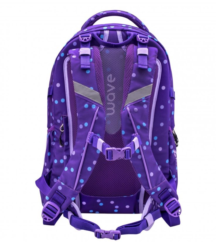 Školní batoh Belmil Wave 338-72 Infinity Purple Dots