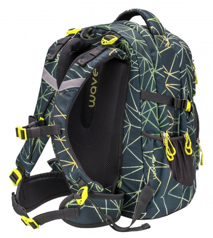 Školní batoh Belmil Wave 338-72 Infinity Stripes Green