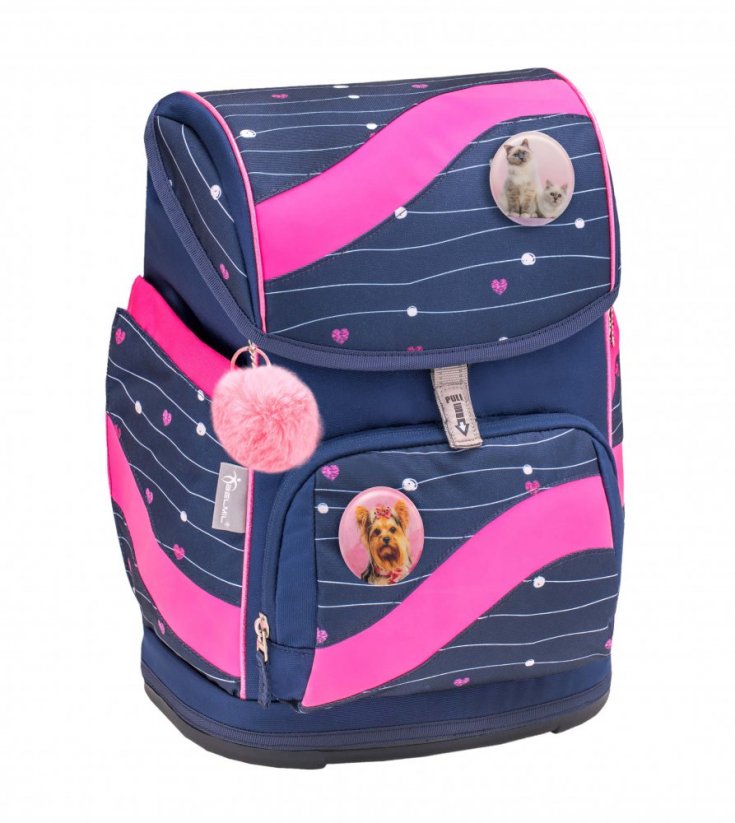 Iskolai hátizsák Belmil 405-51 Smarty Simple Heart 2 (szett táska, tolltartó, tornazsák)