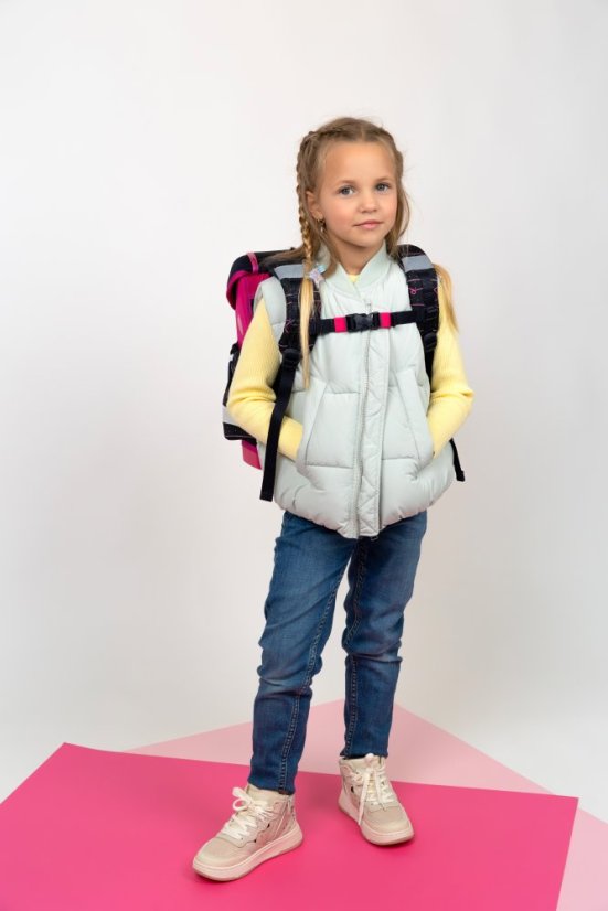 Školská taška Belmil 403-13 Classy Dark Pinky (set s peračníkom a vreckom) + DARČEK
