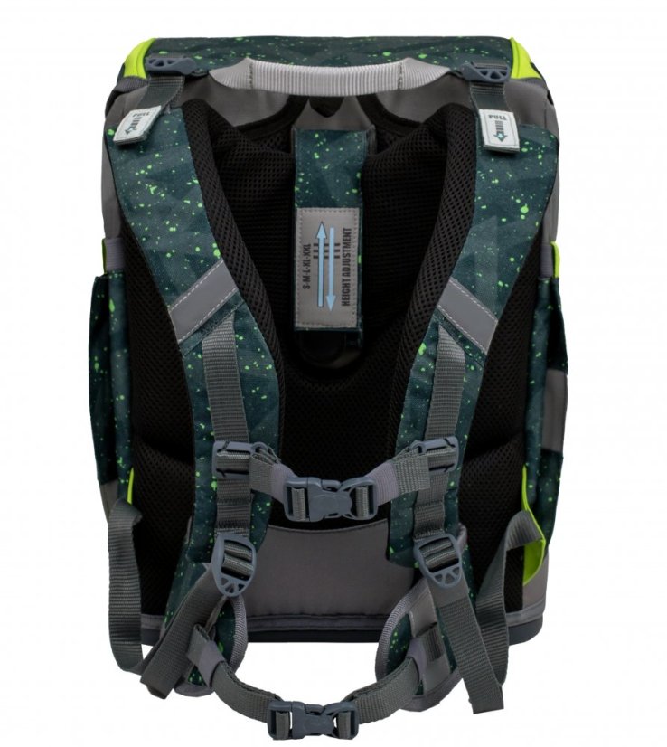School backpack Belmil 405-51 Smarty Green Splash (set with pencil case and gym bag) + GIFT